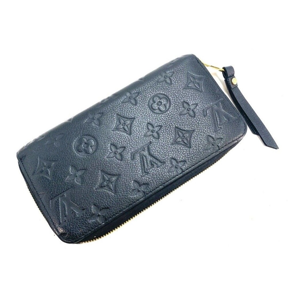 Louis Vuitton Empreinte Zippy Wallet Long Wallet, Black Leather GF222-221